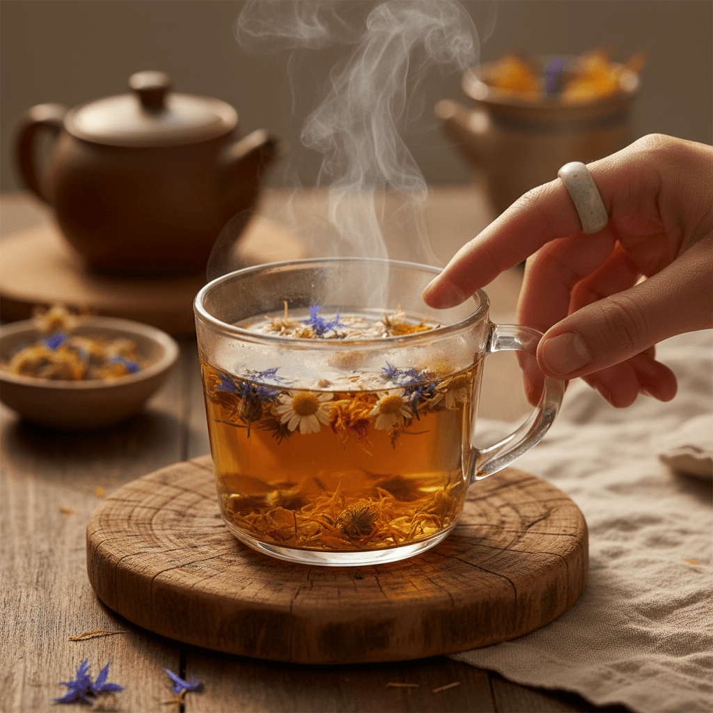 Flower tea wellness product