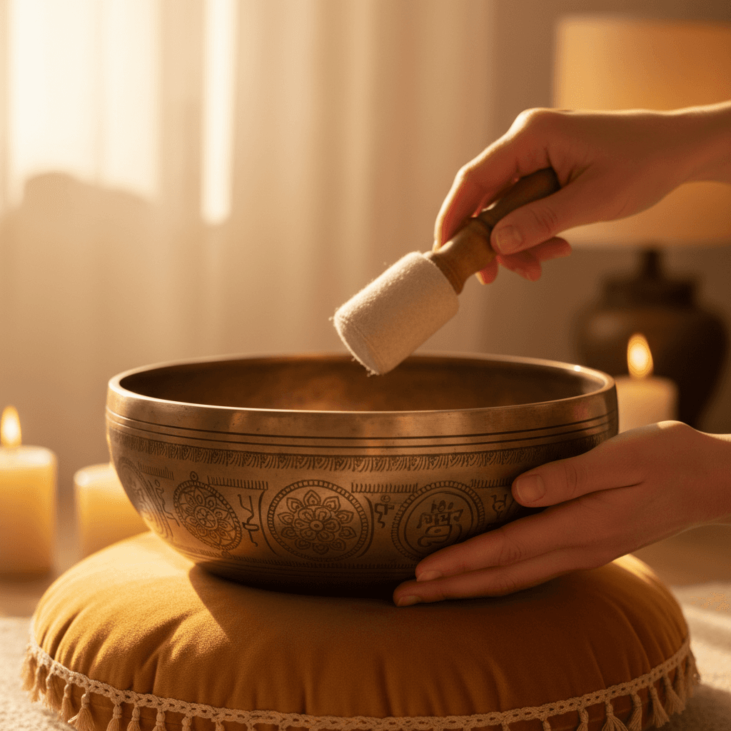 Tuning forks and resonance tools used in sound therapy sessions