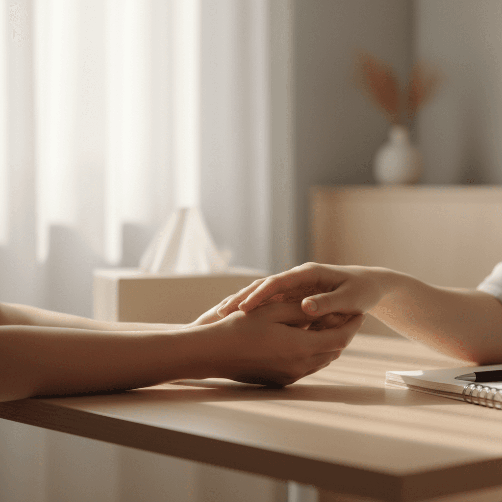 Personalized 1:1 healing session in progress